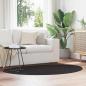 Preview: ARDEBO.de - Teppiche Schwarz Baumwolle 120 x 170 cm Modischer Teppich Oval