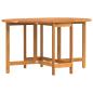 Preview: Klappbarer Gartentisch Schmetterling 110x60x72 cm aus massivem Akazienholz oval