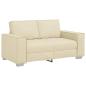 Preview: ARDEBO.de - Loveseat Sofa Creme 120 cm aus Kunstleder