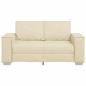 Preview: Loveseat Sofa Creme 120 cm aus Kunstleder