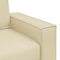 Preview: Loveseat Sofa Creme 120 cm aus Kunstleder
