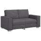 Preview: ARDEBO.de - Loveseat Sofa Grau 120 cm Kunstleder