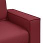 Preview: Loveseat Sofa in Weinrot, 120 cm, aus Kunstleder