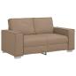 Preview: Loveseat Sofa Cappuccino 120 cm aus Kunstleder