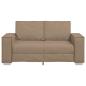 Preview: Loveseat Sofa Cappuccino 120 cm aus Kunstleder