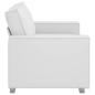 Preview: ARDEBO.de - Loveseat Sofa Weiß 120 cm Kunstleder