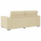 Preview: Zweisitzer Sofa in Creme, 140 cm aus Kunstleder