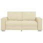 Preview: Zweisitzer Sofa in Creme, 140 cm aus Kunstleder