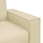 Preview: Zweisitzer Sofa in Creme, 140 cm aus Kunstleder