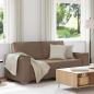 Preview: ARDEBO.de - Loveseat Sofa Cappuccino 140 cm Kunstleder