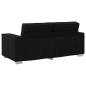 Preview: Loveseat Sofa Schwarz 140 cm Kunstleder