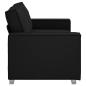 Preview: Loveseat Sofa Schwarz 140 cm Kunstleder