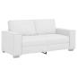 Preview: Loveseat Sofa Weiß 140 cm Kunstleder