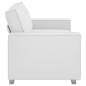 Preview: Loveseat Sofa Weiß 140 cm Kunstleder