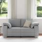 Preview: Loveseat Sofa Hellgrau 120 cm Stoff