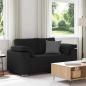 Preview: ARDEBO.de - Zweisitzer Sofa Schwarz 120 cm Stoff