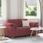 Preview: ARDEBO.de - Loveseats Sofa in Weinrot, 120 cm Stoff