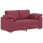 Preview: Loveseats Sofa in Weinrot, 120 cm Stoff