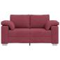 Preview: Loveseats Sofa in Weinrot, 120 cm Stoff