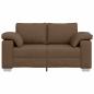 Preview: Loveseat Sofa Braun 120 cm aus Stoff