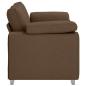 Preview: Loveseat Sofa Braun 120 cm aus Stoff