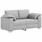 Preview: ARDEBO.de - Loveseat Sofa Wolkengegrey 120 cm Stoff