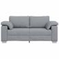 Preview: Zweisitzer-Sofa Hellgrau 180 cm Stoff
