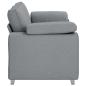 Preview: Zweisitzer-Sofa Hellgrau 180 cm Stoff