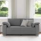 Preview: Leseecke Sofa Dunkelgrau 140 cm Stoff