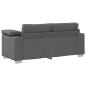 Preview: Leseecke Sofa Dunkelgrau 140 cm Stoff