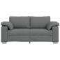 Preview: Leseecke Sofa Dunkelgrau 140 cm Stoff