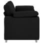 Preview: Loveseat Sofa Schwarz 140 cm Stoff