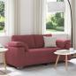 Preview: ARDEBO.de - Sofa Windrot Stoff, Holz Normal Sofa Rechteckig modern