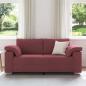 Preview: Sofa Windrot Stoff, Holz Normal Sofa Rechteckig modern