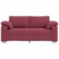 Preview: Sofa Windrot Stoff, Holz Normal Sofa Rechteckig modern