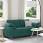 Preview: ARDEBO.de - Sofa Dunkelgrün Polyester Standard Langlebig 3-Sitzer Sofa