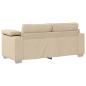 Preview: Sofa Creme Stoff Mittel Robust Sofa Rechteckig