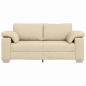 Preview: Sofa Creme Stoff Mittel Robust Sofa Rechteckig