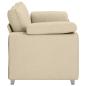 Preview: Sofa Creme Stoff Mittel Robust Sofa Rechteckig