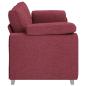 Preview: 3-Sitzer Sofa in Weinrot, 178 cm, aus Stoff