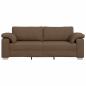 Preview: 3-Sitzer Sofa in Braun, 178 cm, aus Stoff