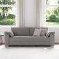 Preview: 3-Sitzer Sofa in Taupe, 178 cm, aus Stoff