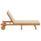 Preview: Sonnenliege Braun 199 x 63 x 85 cm Massivholz Akazie