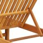 Preview: Sonnenliege mit Rädern und Kissen in Taupe aus Massivholz