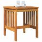 Preview: Garten Beistelltisch Braun 45x45x50 cm Massivholz Akazie