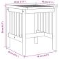 Preview: Garten Beistelltisch Braun 45x45x50 cm Massivholz Akazie