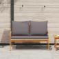 Preview: Gartenbank mit Kissen 115x65x71 cm Massivholz Akazie