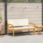 Preview: ARDEBO.de - Gartenbank mit Kissen 115x70x72 cm aus massivem Akazienholz
