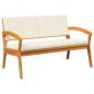 Preview: Gartenbank mit Kissen 115x70x72 cm aus massivem Akazienholz