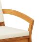 Preview: Gartenbank mit Kissen 115x70x72 cm aus massivem Akazienholz
